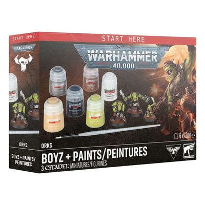 GWS-60-05 Games Workshop Warhammer 40,000 Orks: Boyz + Paints Set
