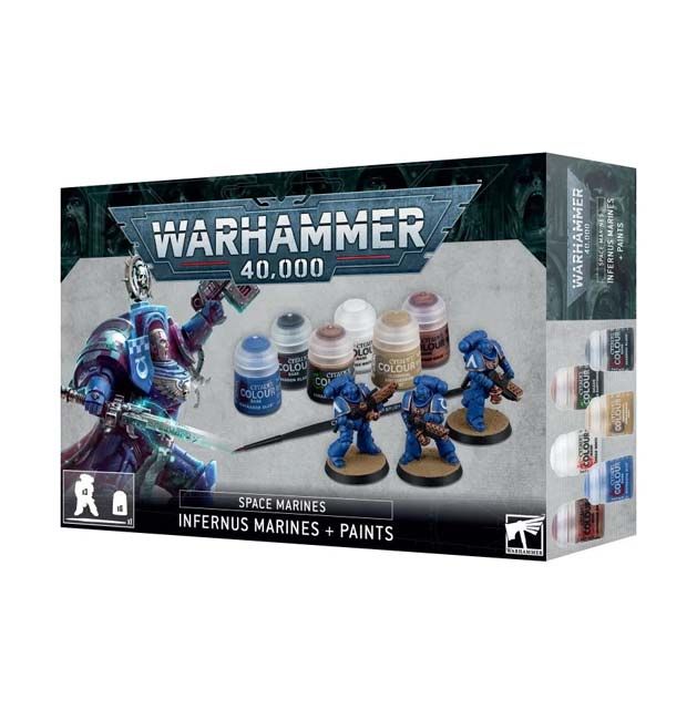 GWS-60-11-2023 Games Workshop Warhammer 40,000 Space Marines: Infernus Marines + Paints Set (2023)