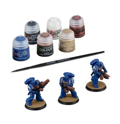 GWS-60-11-2023 Games Workshop Warhammer 40,000 Space Marines: Infernus Marines + Paints Set (2023)