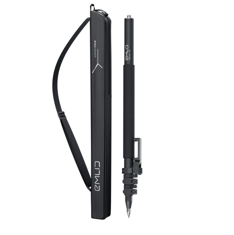 EMLID Survey Pole with a smartphone mount