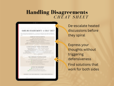 Handling Disagreements Cheat Sheet (Digital PDF)