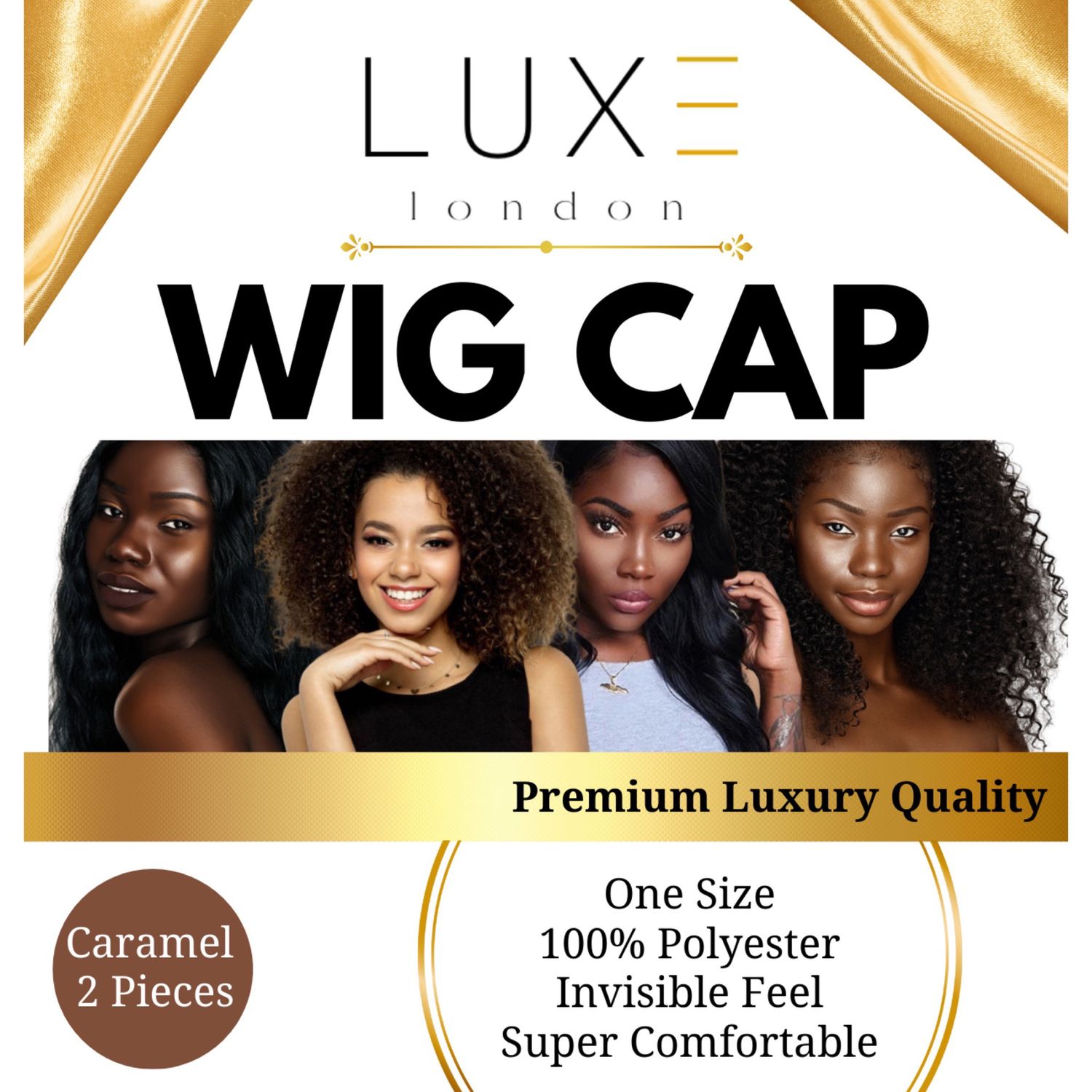 Wig Cap 2pk - Caramel