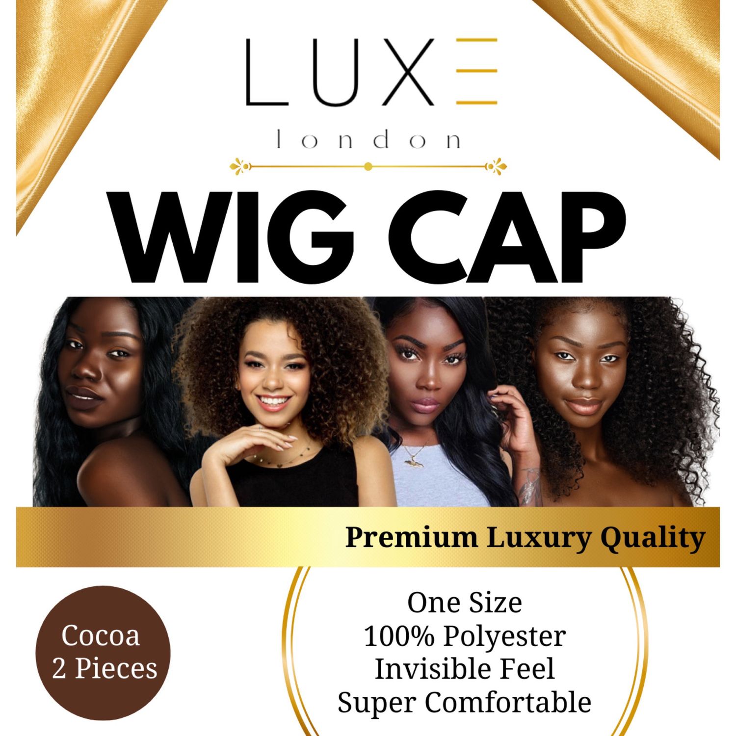 Wig Cap 2pk - Cocoa