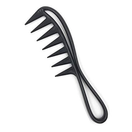 Wide Shark Tooth Comb - Black