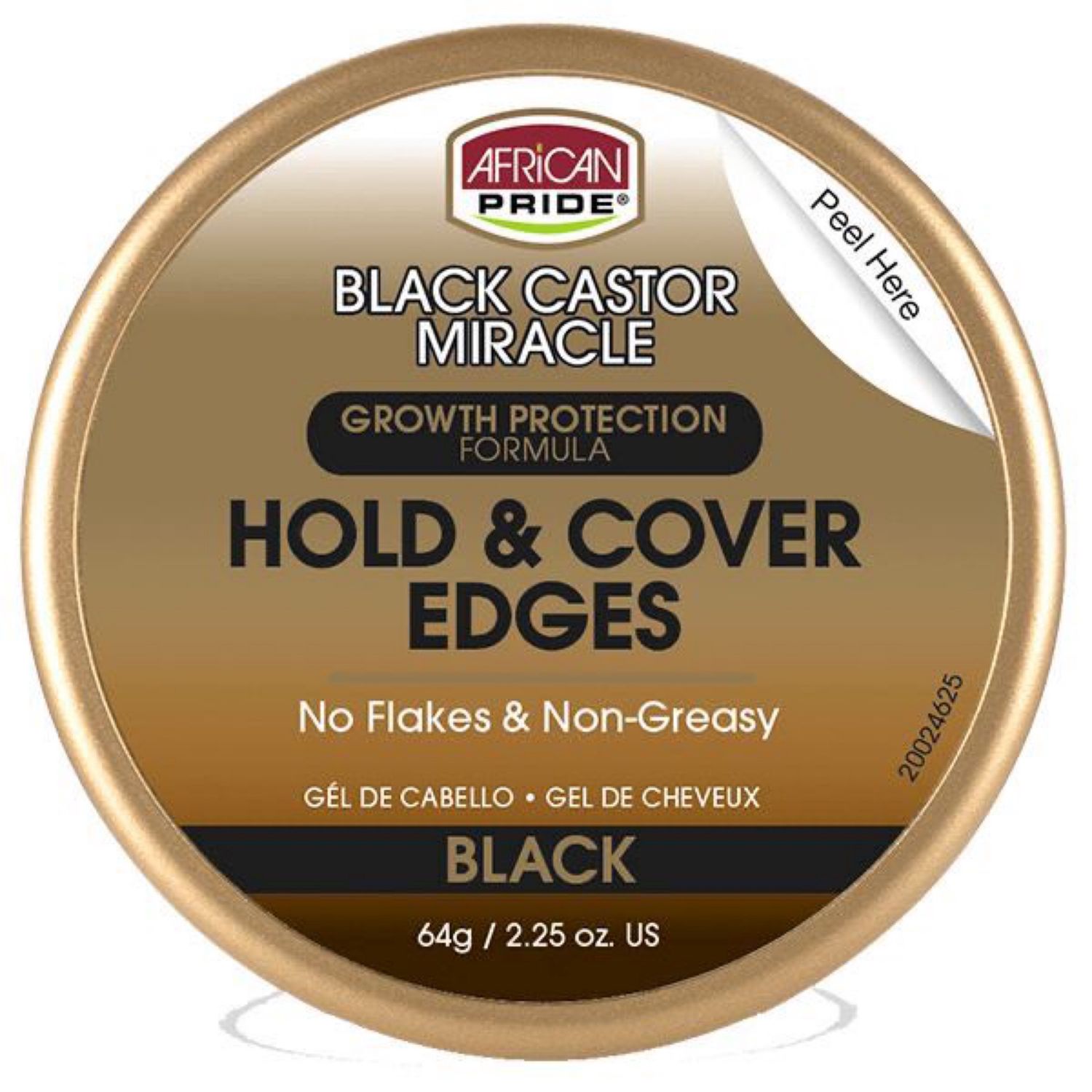 AFRICAN PRIDE BLACK CASTOR HOLD/COVER EDGES 2.25oz