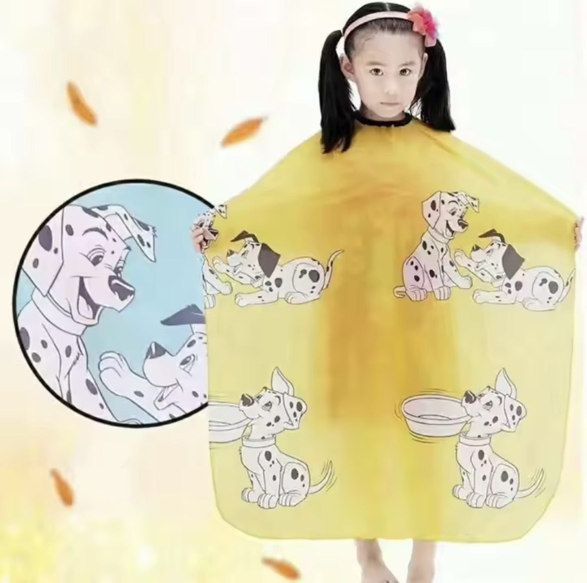 Stylist Cape - Puppy Print - Yellow (Kids)