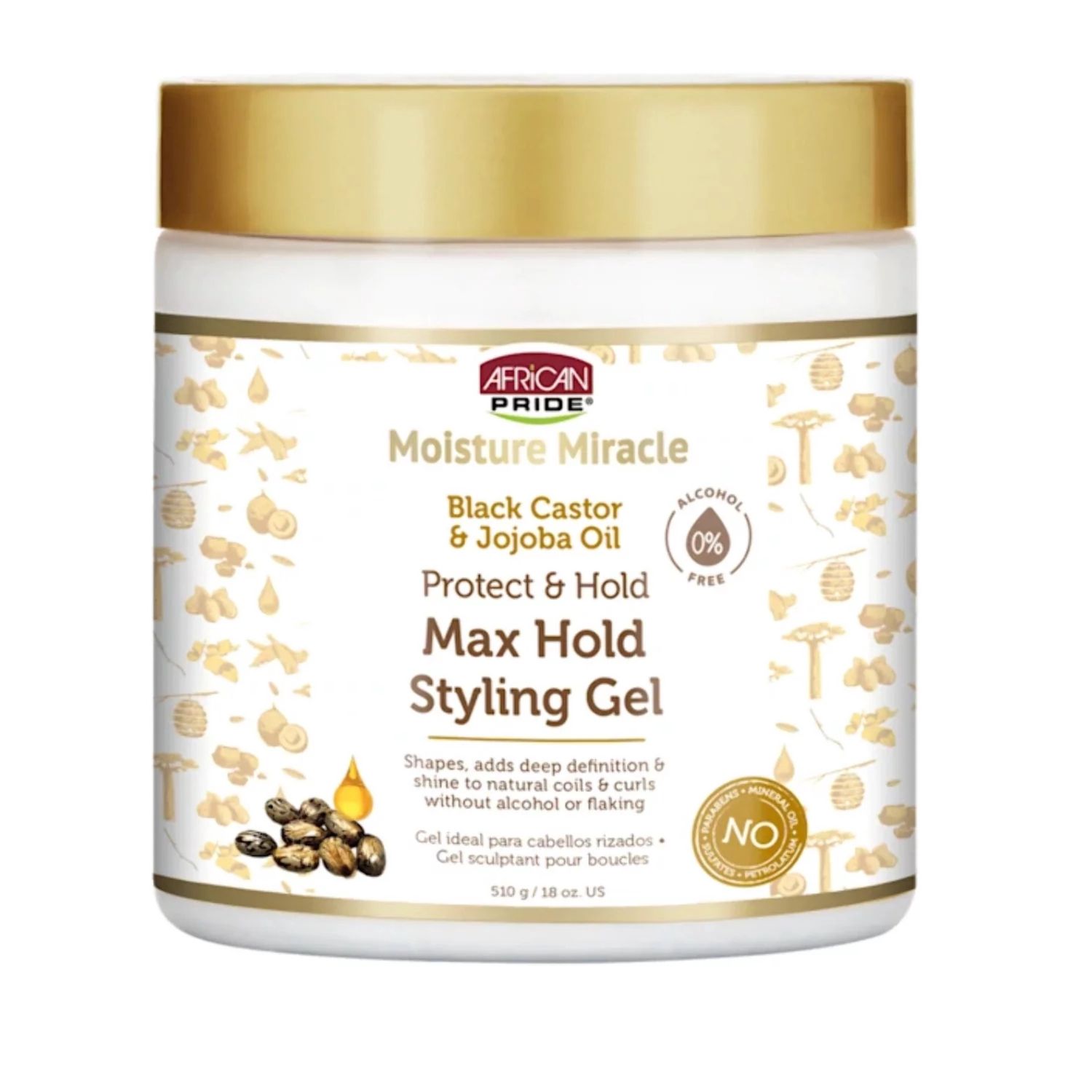 African Pride Moisture Style Gel [Blk Castor] 18oz
