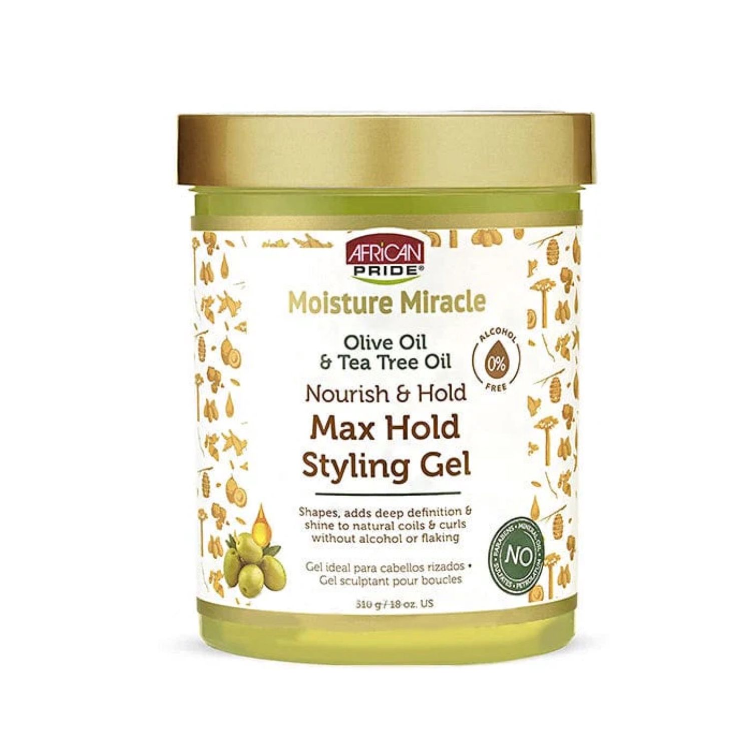 African Pride Moisture Style Gel [Olive&amp;Tea] 18oz