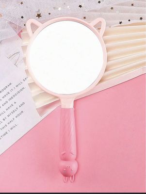 Mirror - Round w/Bunny Ears Handle - Pink