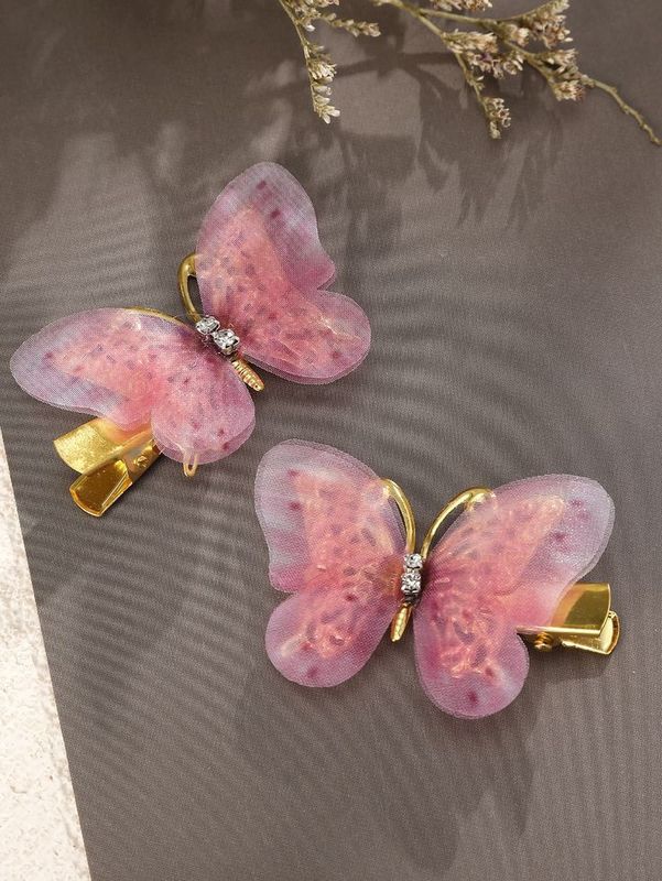 Hair Clip - Butterfly - Pink/Purple