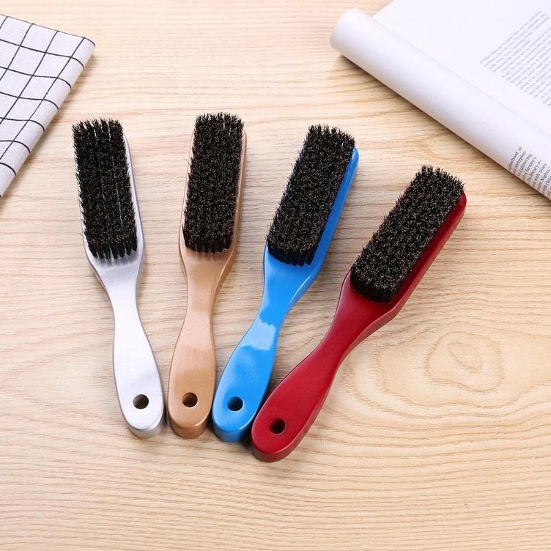 Wood Handle Brush - Silver/White