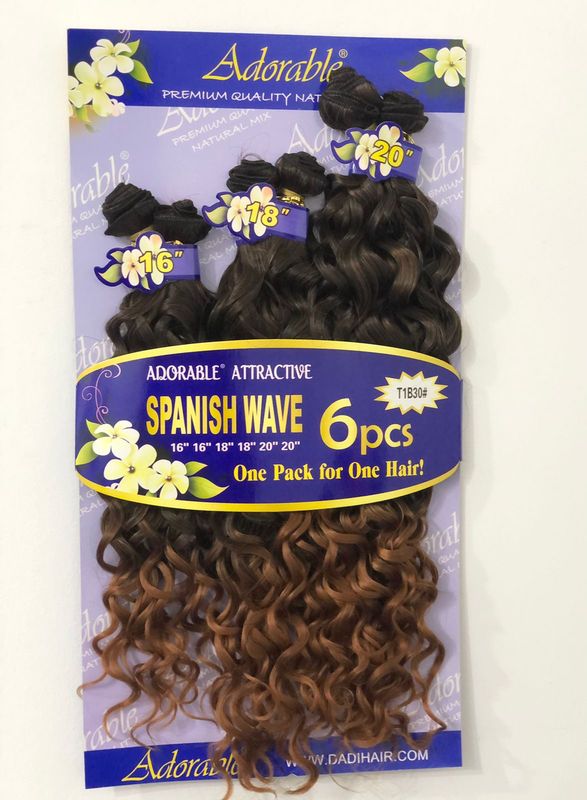 Adorable - Spanish Wave 6pcs –  (16/18/20) - 1B/30