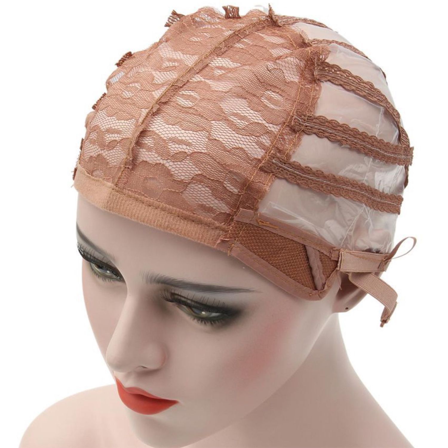 Adjustable Lace Wig Cap - Coffee