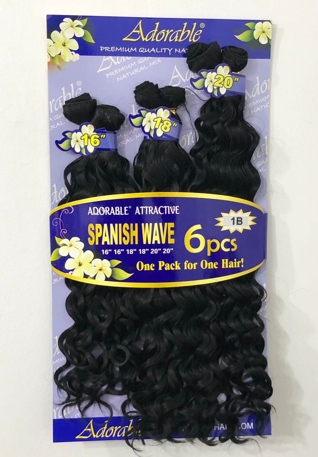 Adorable - Spanish Wave 6pcs –  (16/18/20) - 1B