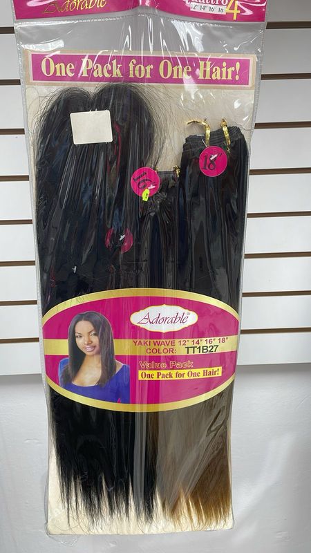 Adorable Pink - Yaki Wave 4pcs w/Closure (12/14/16/18) - 1B/27