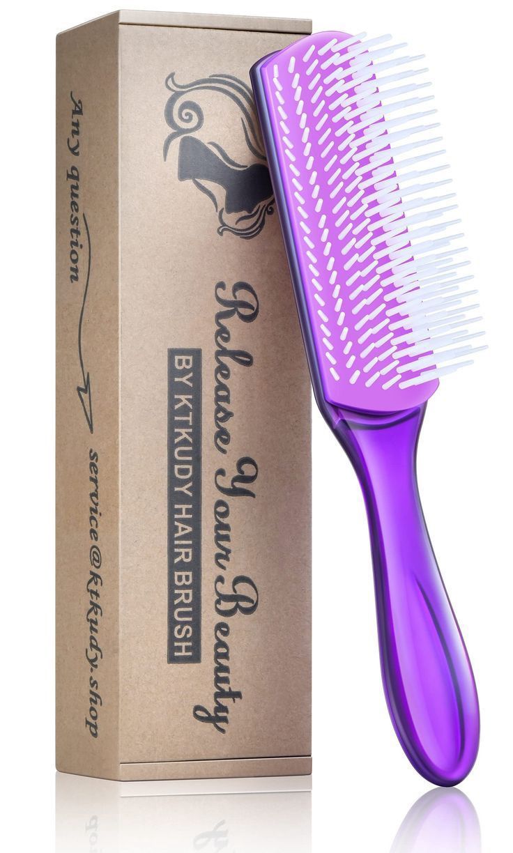 Denlike Detangle Brush - 9 Row -  Purple
