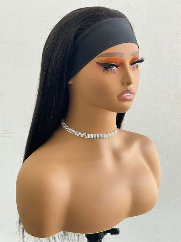 Headband Wig - Yaki Straight 1B
