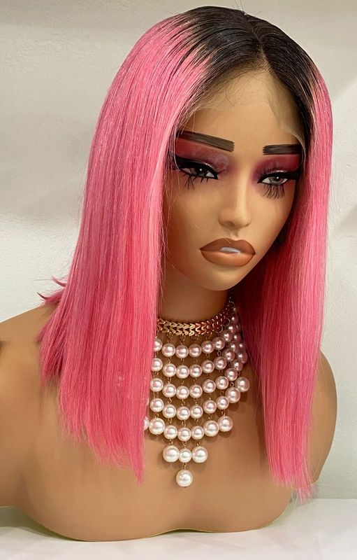 Wig - Front Lace - 1B/Pink - 14&quot;