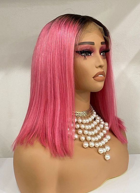 Wig - Front Lace - 1B/Pink - 14"