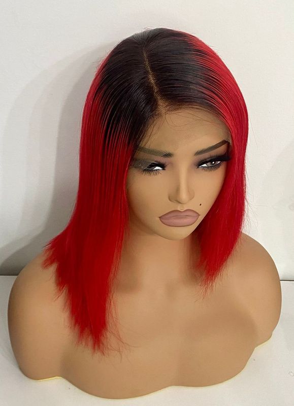 Wig - Front Lace - 1B/Red - 12"