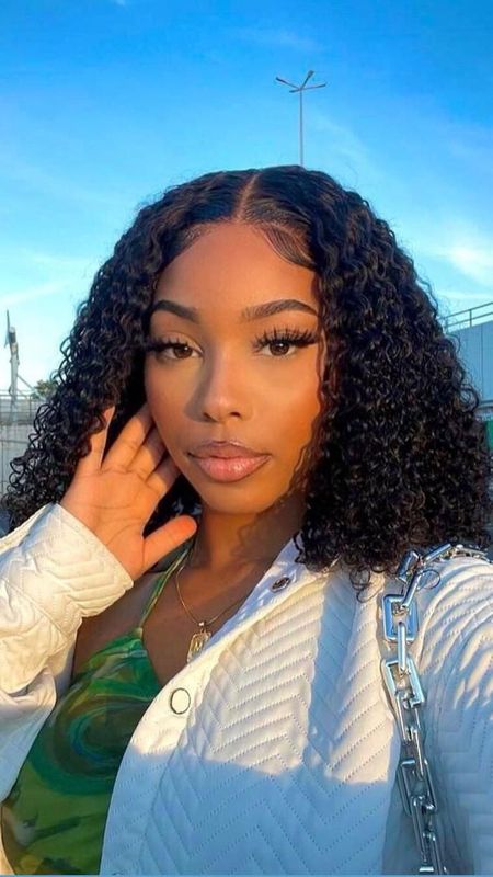 Closure Wig - Deep Curl BOB 1B