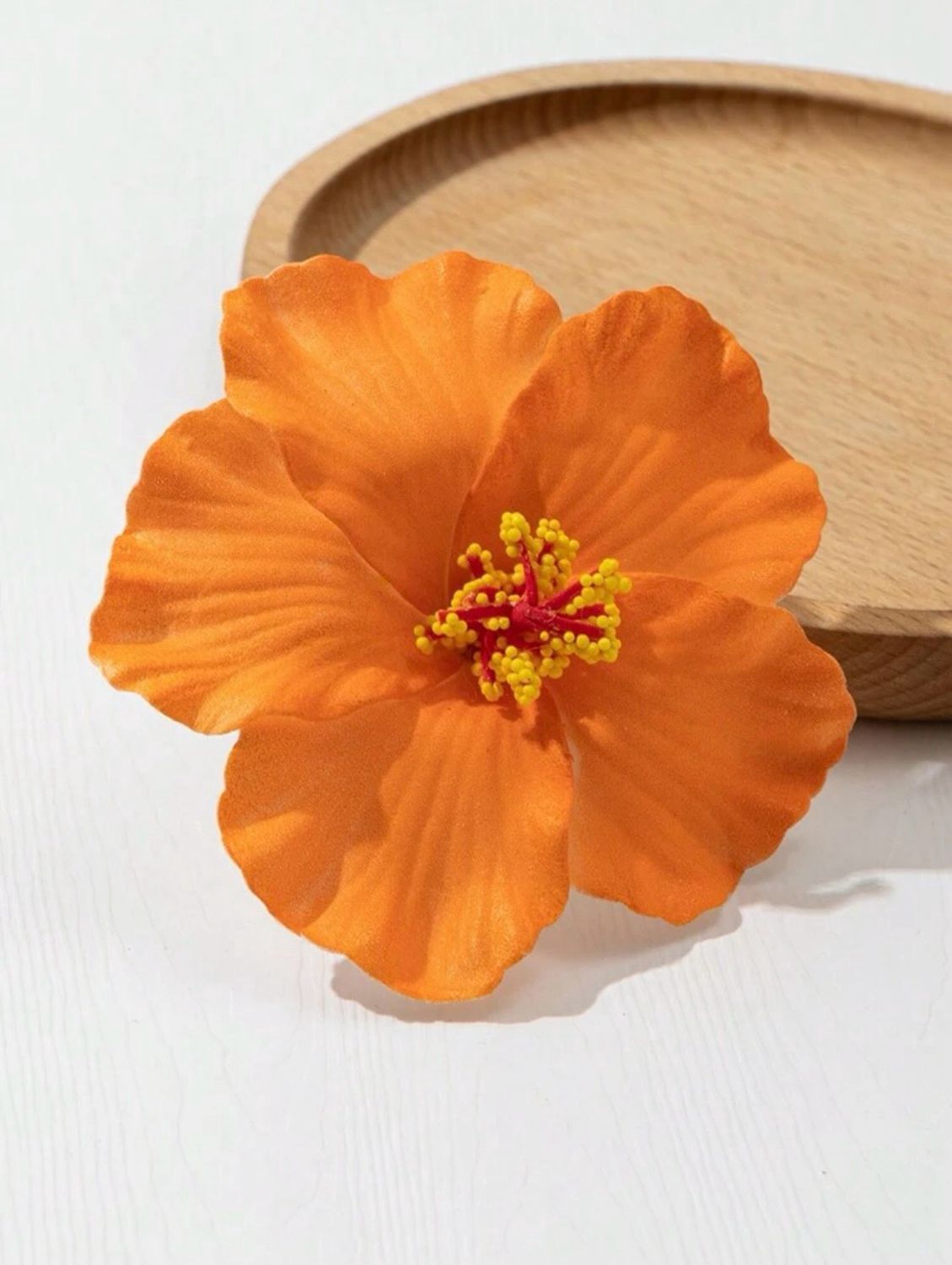 Hair Clip - Floral (Orange)