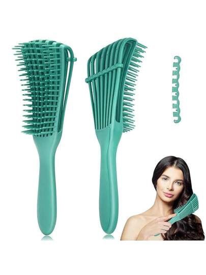 Detangle Brush - 8 Row - Teal