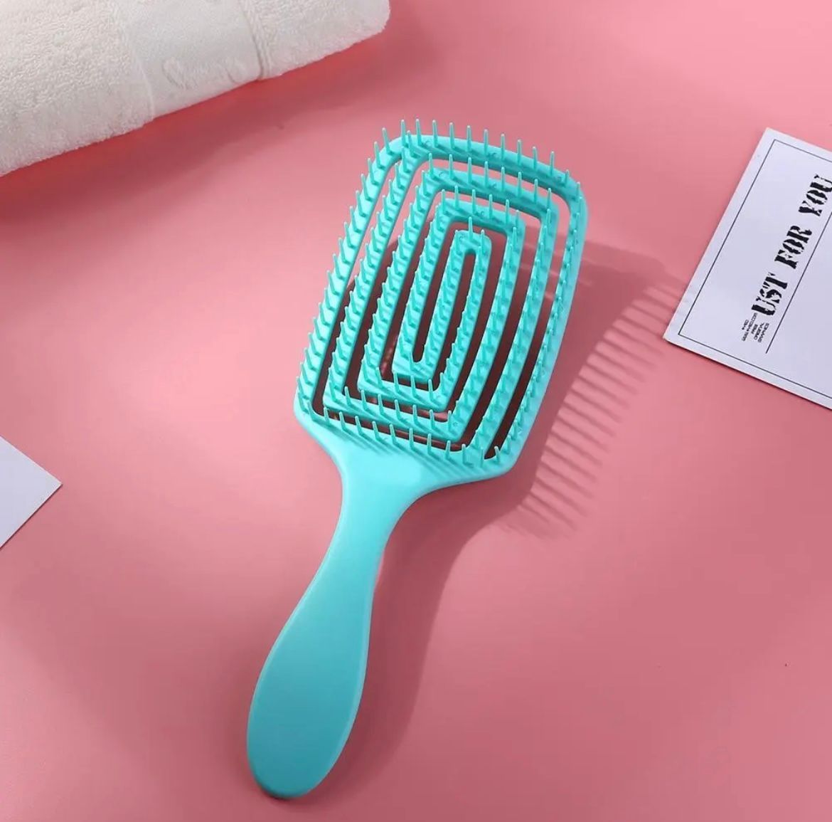 Rectangle Detangle Brush - Teal
