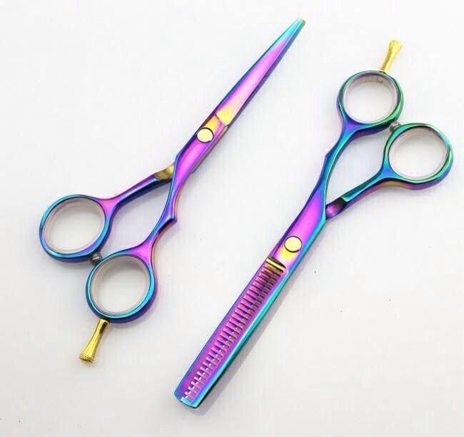 Styling Scissors &amp; Thinning Shears Set (2pcs) - Iridescent