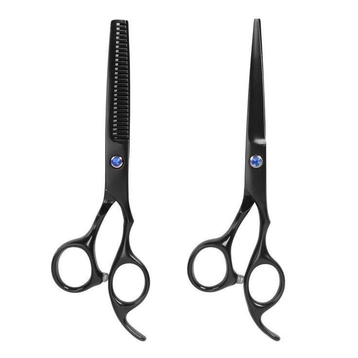 Styling Scissors &amp; Thinning Shears Set (2pcs) - Metallic Black