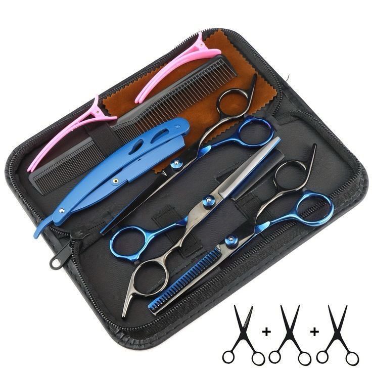 Styling Scissors Set (8pcs) - Blue