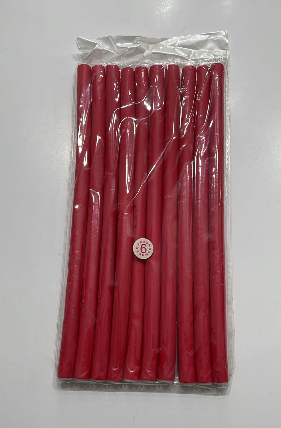 Foam Curl Rods - Medium Red - 10pk