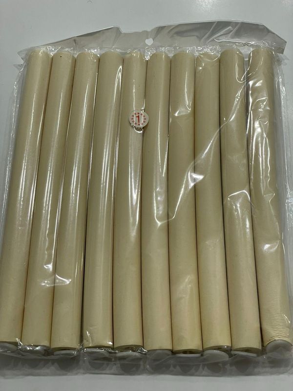 Foam Curl Rods - Large Cream - 10pk