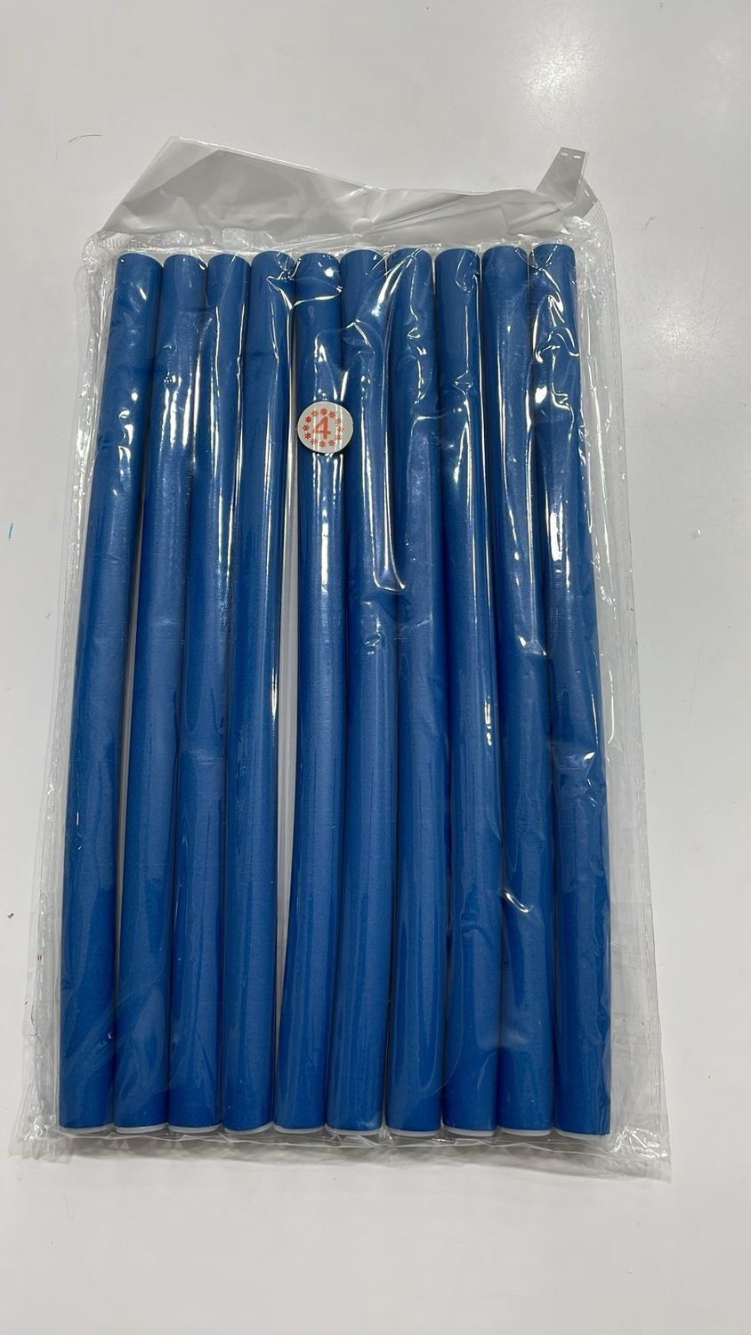 Foam Curl Rods - Large Blue - 10pk