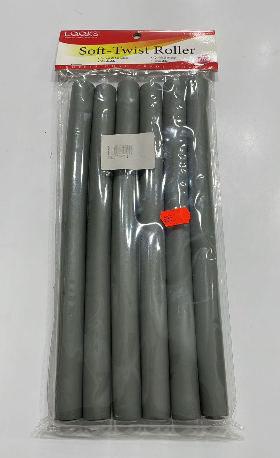 Foam Curl Rods - Large Grey - 6pk