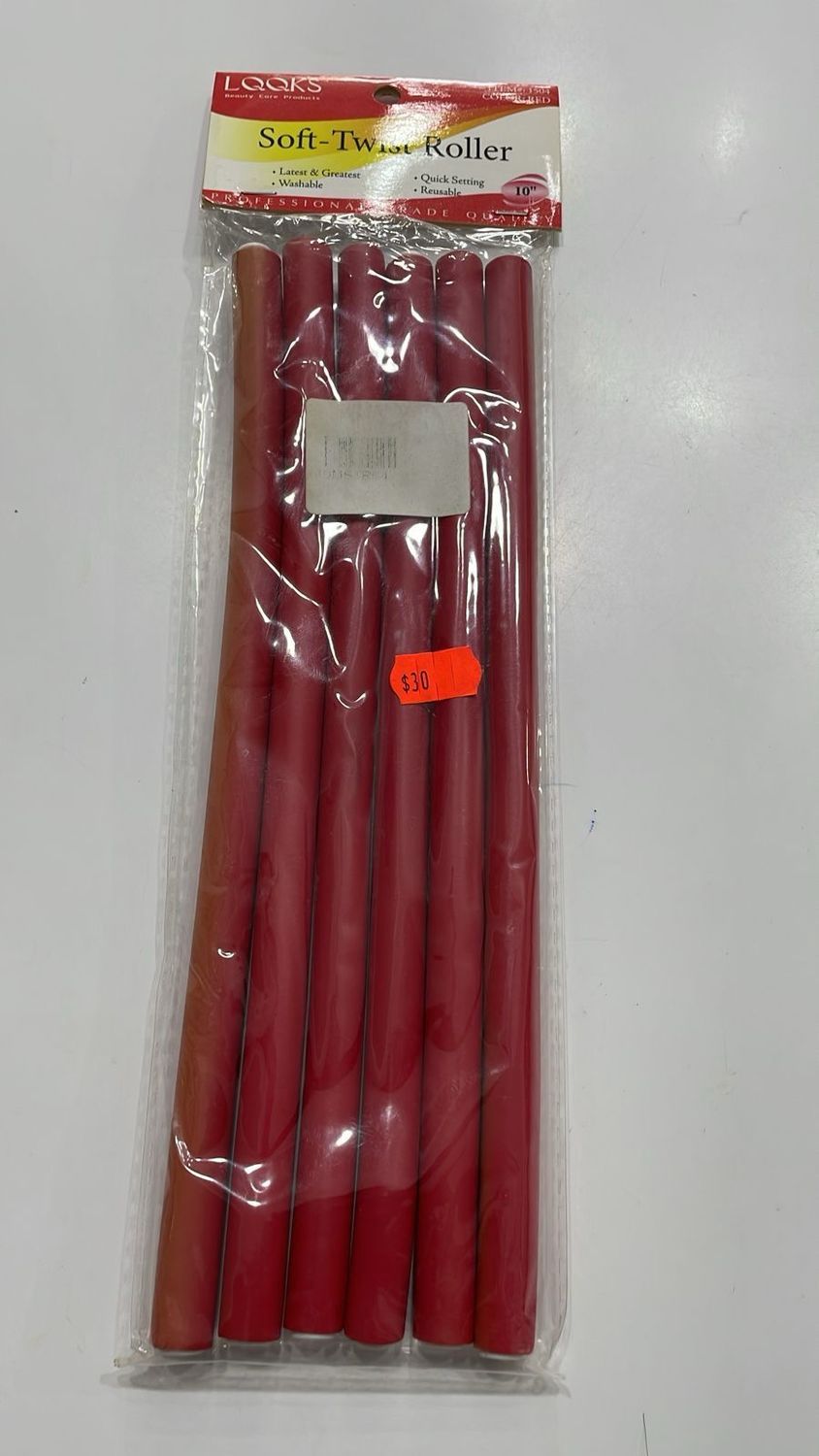 Foam Curl Rods - Medium Red - 6pk