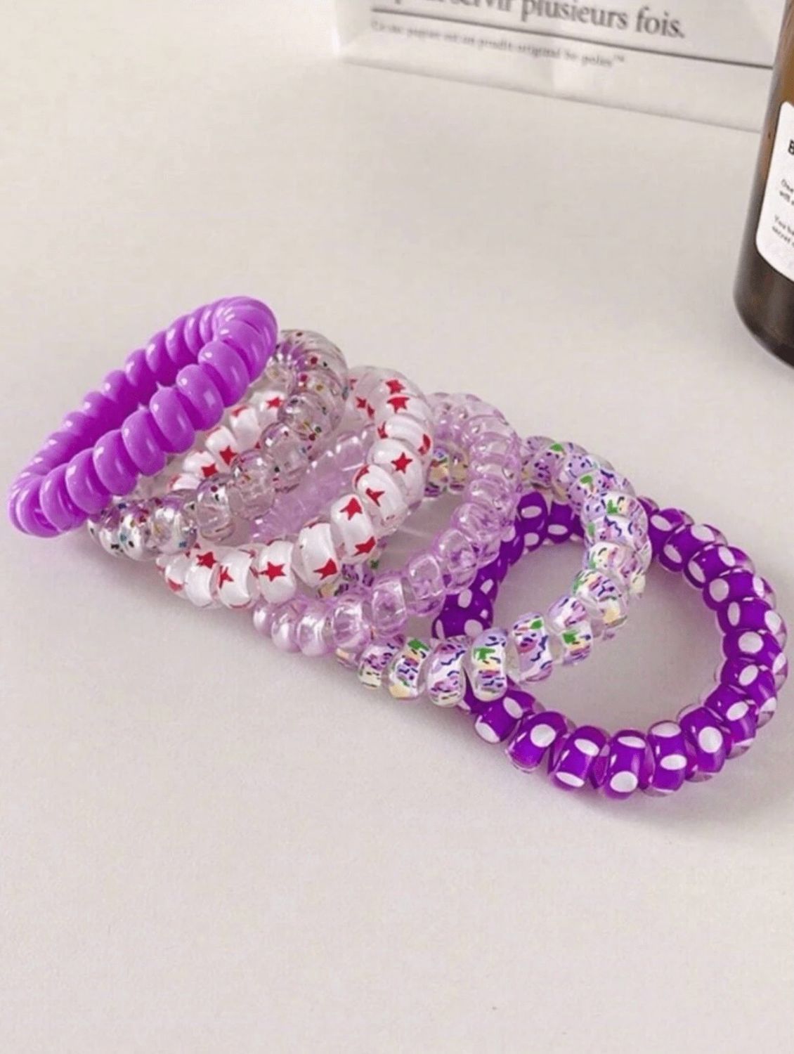 Hair Tie - Spiral (Purple) 6pk