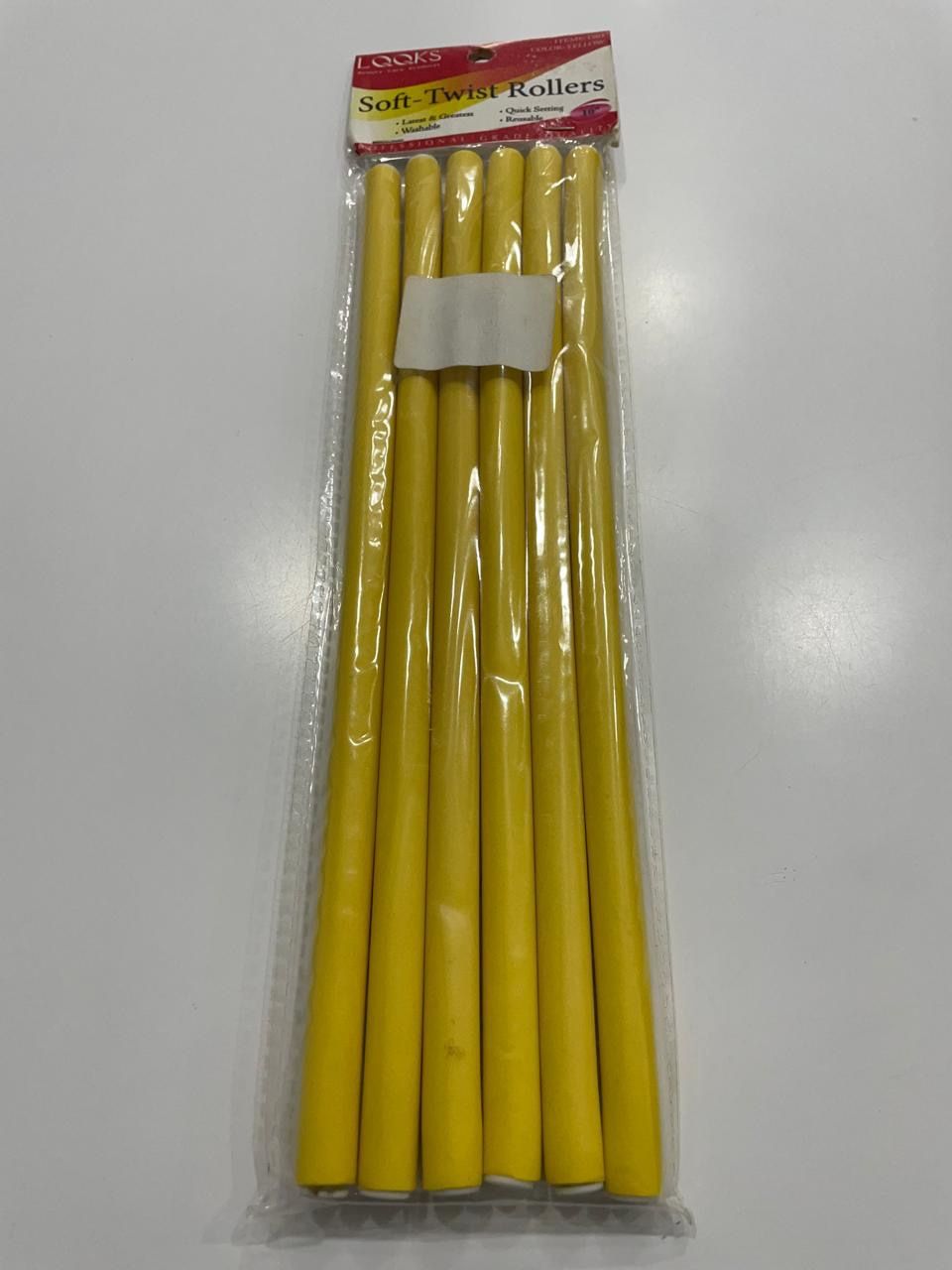 Foam Curl Rods - Medium Yellow - 6pk