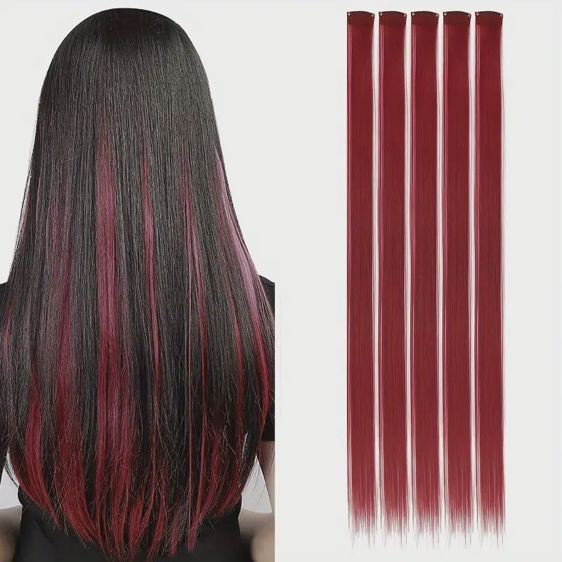 Colored Clip Ins (1&quot;) - Burgundy