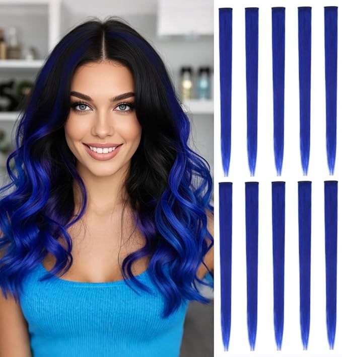 Colored Clip Ins (1&quot;) - Royal Blue