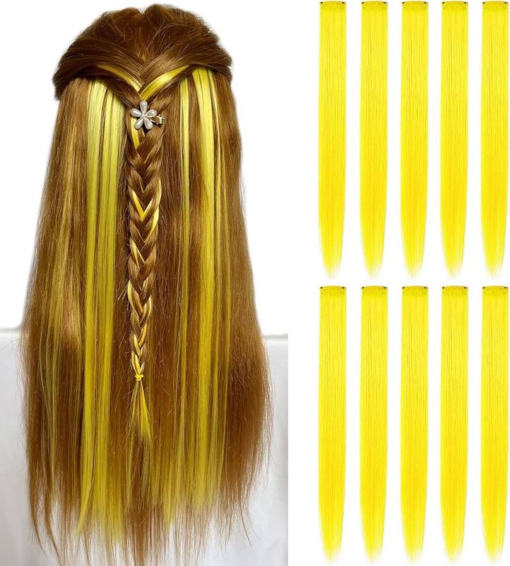 Colored Clip Ins (1&quot;) - Neon Yellow