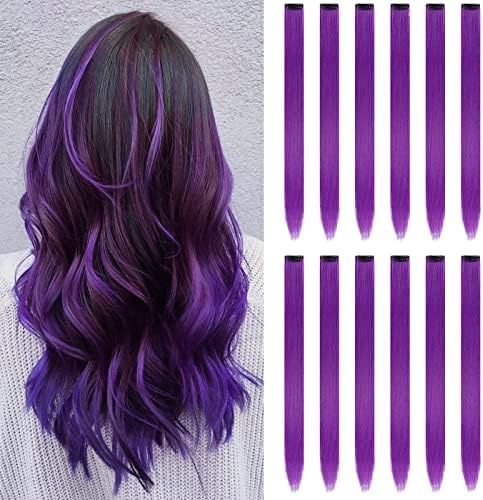 Colored Clip Ins (1&quot;) - Violet