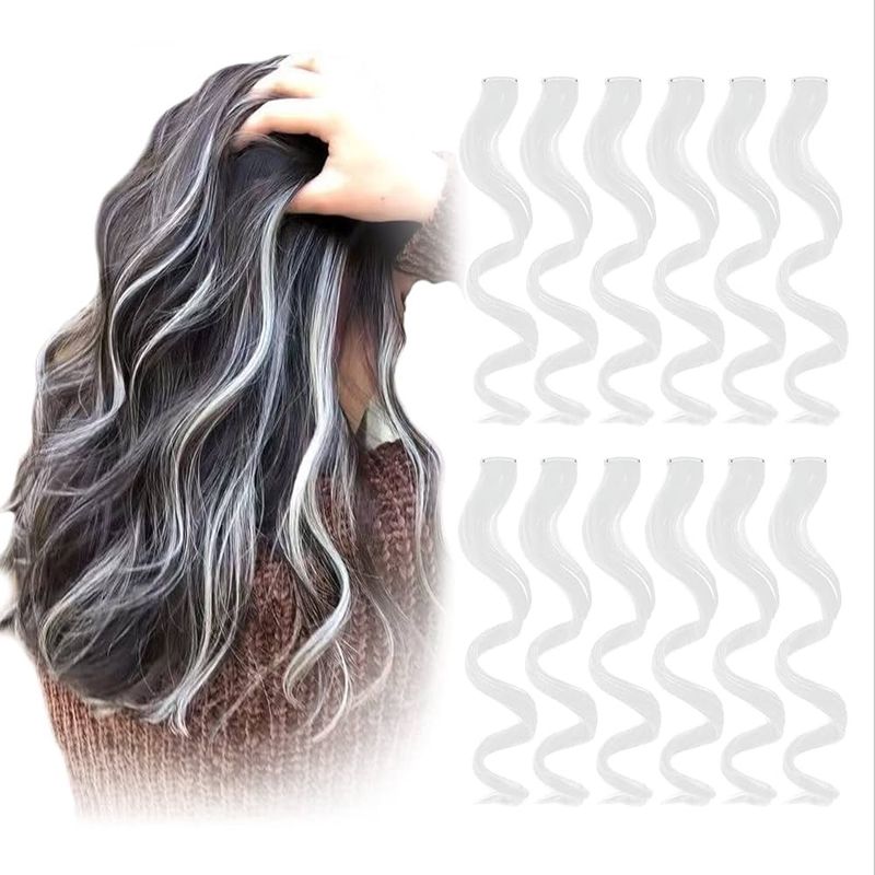 Colored Clip Ins (1&quot;) - White