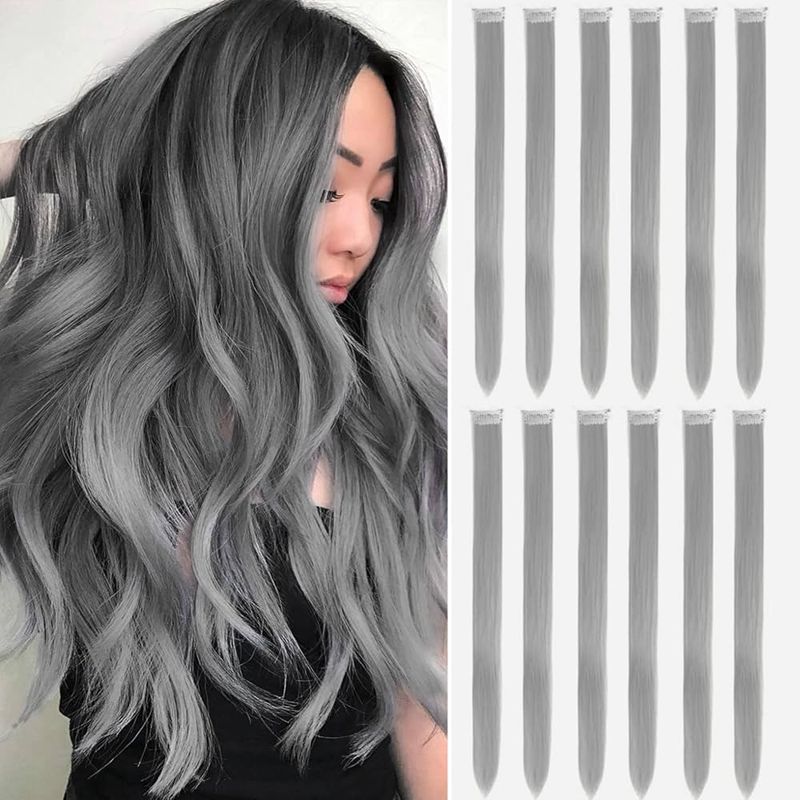 Colored Clip Ins (1&quot;) - Dark Grey