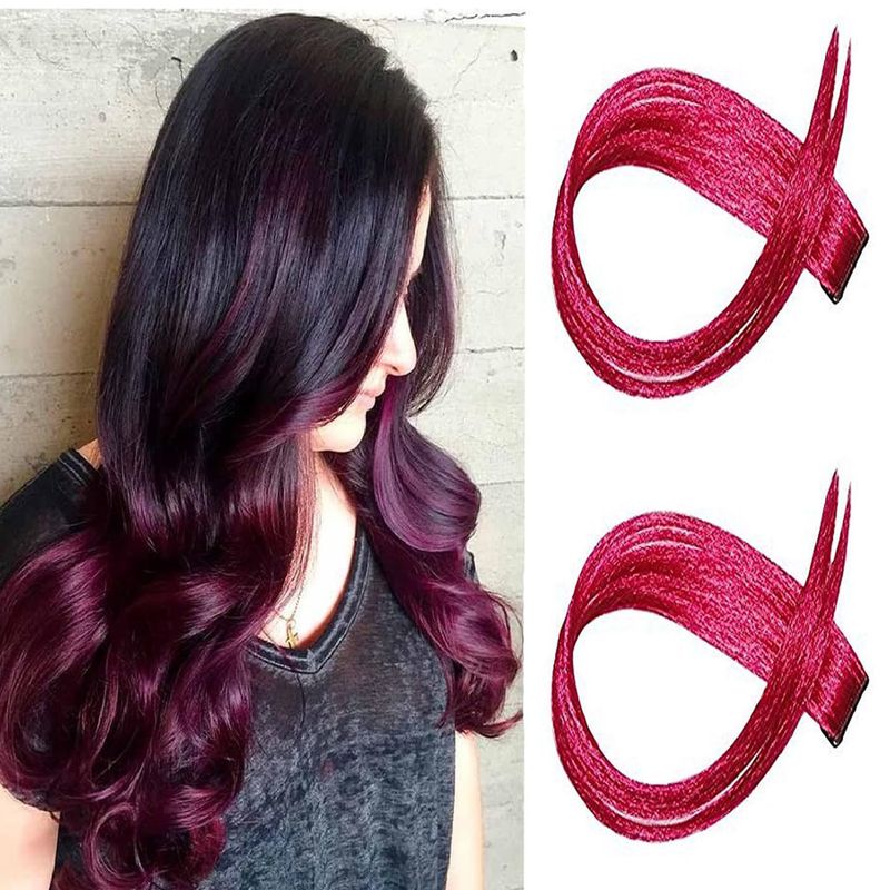 Colored Clip Ins  (1&quot;) - Magenta