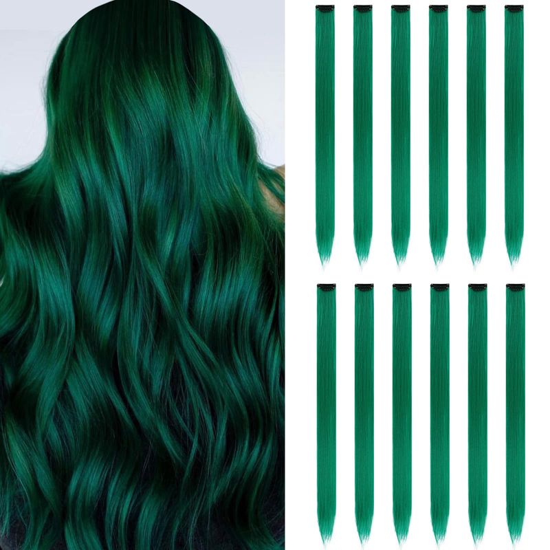 Colored Clip Ins (1&quot;) - Emerald