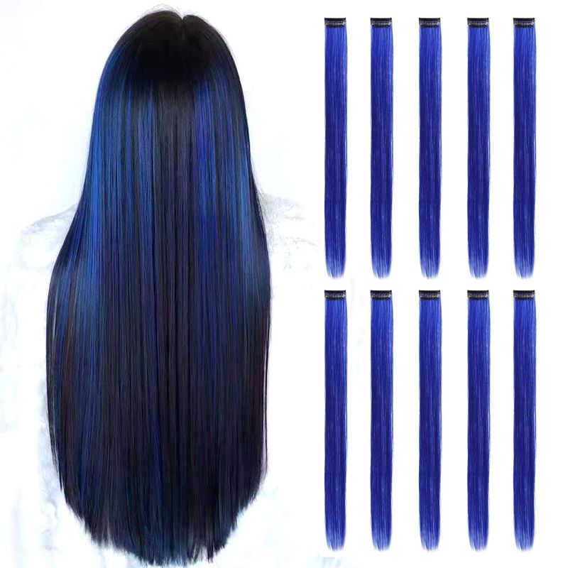 Colored Clip Ins (1") - Navy Blue