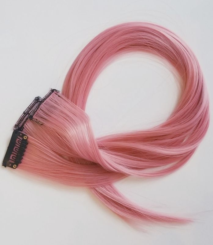 Colored Clip Ins (1") - Rose
