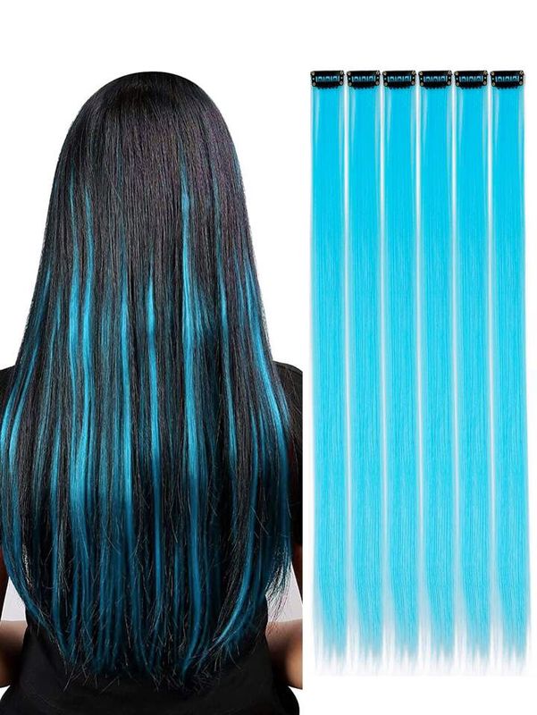 Colored Clip Ins (1&quot;) - Neon Blue