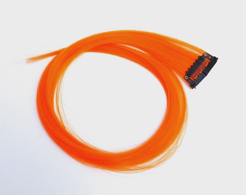 Colored Clip Ins (1") - Neon Orange